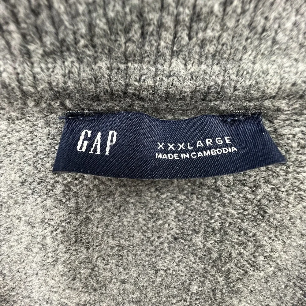 GAP XXXL Sweater Lot 2 Polo Collar Knit Pullovers Blue Gray‎ Cotton Blend